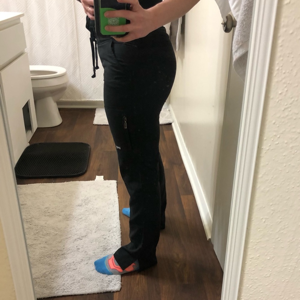 Greys Anatomy| by Barco black Mia scrub pants with 6 pockets sz XXS-short